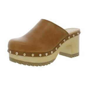 Madden Girl Platform Studded Slip On Clogs in Camel - Size 8